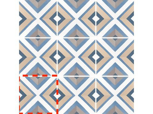 Square Colours 20x20 cm - Carrelage, aspect carreaux de ciment