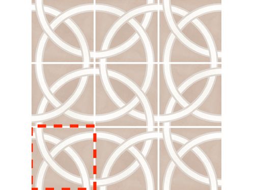Loop Pastel 20x20 cm - Carrelage, aspect carreaux de ciment