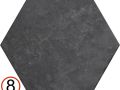 Heritage 17,5x20 cm - Carrelage sol, hexagonal, finition terre cuite, type Tomette