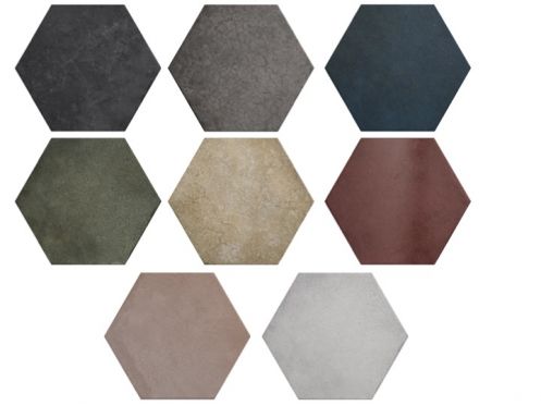 Heritage 17,5x20 cm - Carrelage sol, hexagonal, finition terre cuite, type Tomette