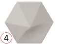 Oberland 12x11 cm - Carrelage mural, Hexagonal, en relief 3D