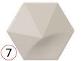 Oberland 12x11 cm - Carrelage mural, Hexagonal, en relief 3D