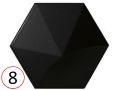 Oberland 12x11 cm - Carrelage mural, Hexagonal, en relief 3D