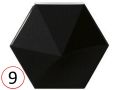 Oberland 12x11 cm - Carrelage mural, Hexagonal, en relief 3D