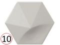 Oberland 12x11 cm - Carrelage mural, Hexagonal, en relief 3D