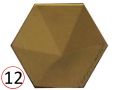 Oberland 12x11 cm - Carrelage mural, Hexagonal, en relief 3D
