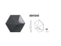 Oberland 12x11 cm - Carrelage mural, Hexagonal, en relief 3D