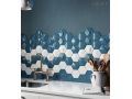 Oberland 12x11 cm - Carrelage mural, Hexagonal, en relief 3D