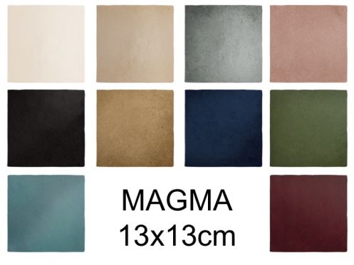 MAGMA 13X13 cm - Carrelage mural, style zellige contemporain