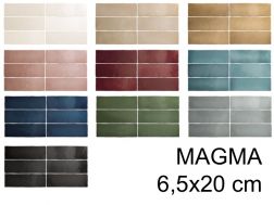 MAGMA 6,5x20 cm - Carrelage mural, style zellige contemporain