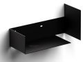 Lave-mains, 18 x 36 cm, avec porte serviette noir - FLUSH 3 LEFT