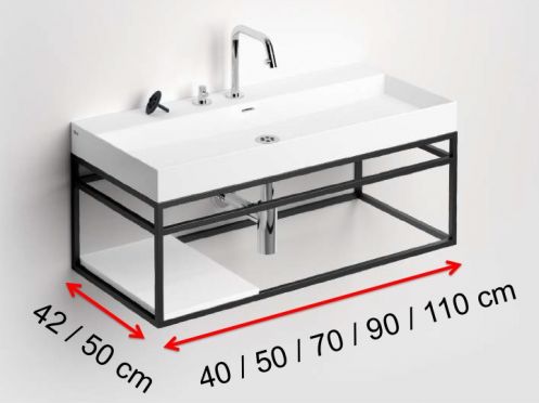 Planche infrieure, blanc mat en Aluite, pour support FRAME CLOU