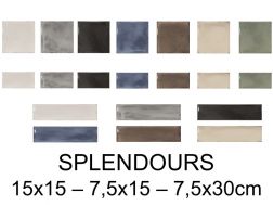 SPLENDOURS 15X15, 7,5X30 et 7,5x15 cm - Carrelage mural brillant