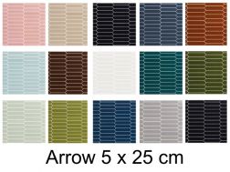 ARROW 5x25 cm - Carrelage mural, hexagonal allongé
