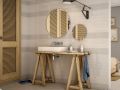 Country Patchwork - 13x13 cm - Carrelage mural brillant, ondul