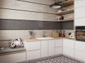 Country Patchwork - 13x13 cm - Carrelage mural brillant, ondul