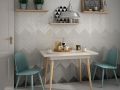 Country Patchwork - 13x13 cm - Carrelage mural brillant, ondul