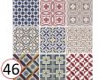 Country Patchwork - 13x13 cm - Carrelage mural brillant, ondul