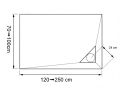 Receveur de douche, vacuation angle droit - CORNER DESIGN DROITE 130