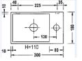 Lave mains, 18 x 30 cm, en cramique, suspendu - Recto 30 Benesan.