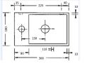 Lave mains, 18 x 30 cm, en cramique, suspendu - Recto 30-B Benesan.