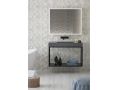 Structure acier noir ou blanc, pour lavabo suspendu, sur mesure - ATELIER ZE50