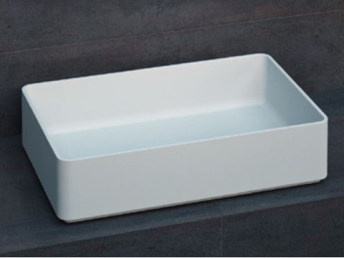 Umywalka nablatowa 58 x 37 cm z Å¼ywicy Solid Surface - ZLGC1