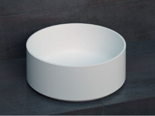 Bordvask, Ø 37 cm, i Solid Surface harpiks - ZLGC3