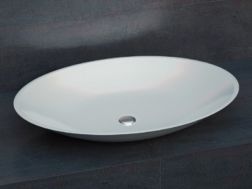 Vasque à poser, 58 x 42 cm, en résine Solid Surface - ZLGC4