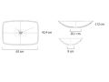 Vasque  poser, 63 x 42 cm, en rsine Solid Surface - ZLGC7