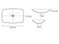 Umywalka nablatowa 58 x 38 cm z Å¼ywicy Solid Surface - ZLGC8