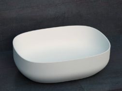 Umywalka nablatowa 48 x 32 cm z Å¼ywicy Solid Surface - ZLGC12