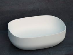 Vasque à poser, 48 x 32 cm, en résine Solid Surface - ZLGC12