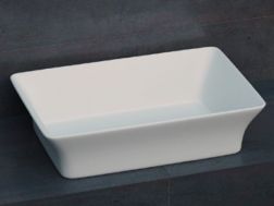 Umywalka nablatowa 58 x 38 cm z Å¼ywicy Solid Surface - ZLGC14