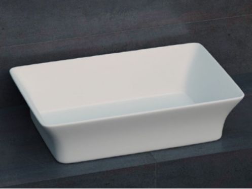 Umywalka nablatowa 58 x 38 cm z żywicy Solid Surface - ZLGC14