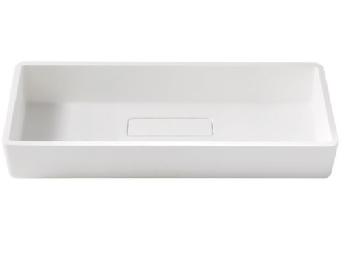 Umywalka nablatowa, 72 x 32 cm z Å¼ywicy Solid Surface - ALASKA 72