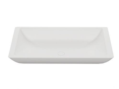 Umywalka nablatowa  80 x 46 cm z Å¼ywicy Solid Surface - TAIMIR 80