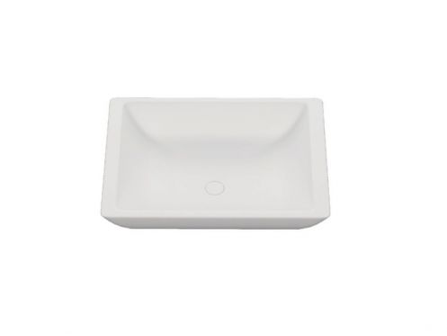 Umywalka nablatowa 42 x 42 cm z Å¼ywicy Solid Surface - TAIMIR 42