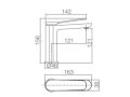 Design wastafelkraan, mengkraan, hoogte 156 en 269 mm - LOGRONO chroom