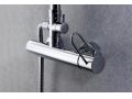 Design Shower column, Mixer Tap, Round ø 20 cm - BADAJOZ CHROME