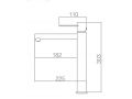 Matsort og bronze hÃ¥ndvaskarmatur, mixer, hÃ¸jde 168 og 303 mm - BADAJOZ ORO ROSA