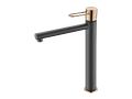 Robinet Lavabo noir mate et bronze, melangeur, hauteur 168 et 303 mm - BADAJOZ ORO ROSA