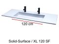 Plan toilette avec double vasque, 50 x 140 cm, en rsine minrale Solid-Surface - XL120 RG