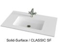 Plan toilette avec vasque intgre, 50 x 80 cm, en rsine minrale Solid-Surface - CLASSIC RG