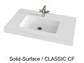 Plan toilette avec vasque intgre, 50 x 80 cm, en rsine minrale Solid-Surface - CLASSIC RG