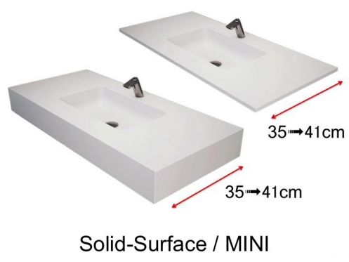 Vasque de petite taille, 50 x 40 cm, en Solid Surface - MINI