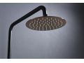 Matte black shower column, Mixer tap, Round ø 20 cm - BADAJOZ ORO ROSA