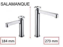 Design wastafelkraan, mengkraan, hoogte 184 en 273 mm - SALAMANQUE CHROME