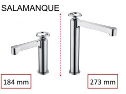 Robinet Lavabo design, melangeur, hauteur 184 et 273 mm - SALAMANQUE CHROME