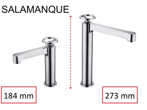 Designerska bateria umywalkowa, bateria o wysokoÅ›ci 184 i 273 mm - SALAMANQUE CHROM